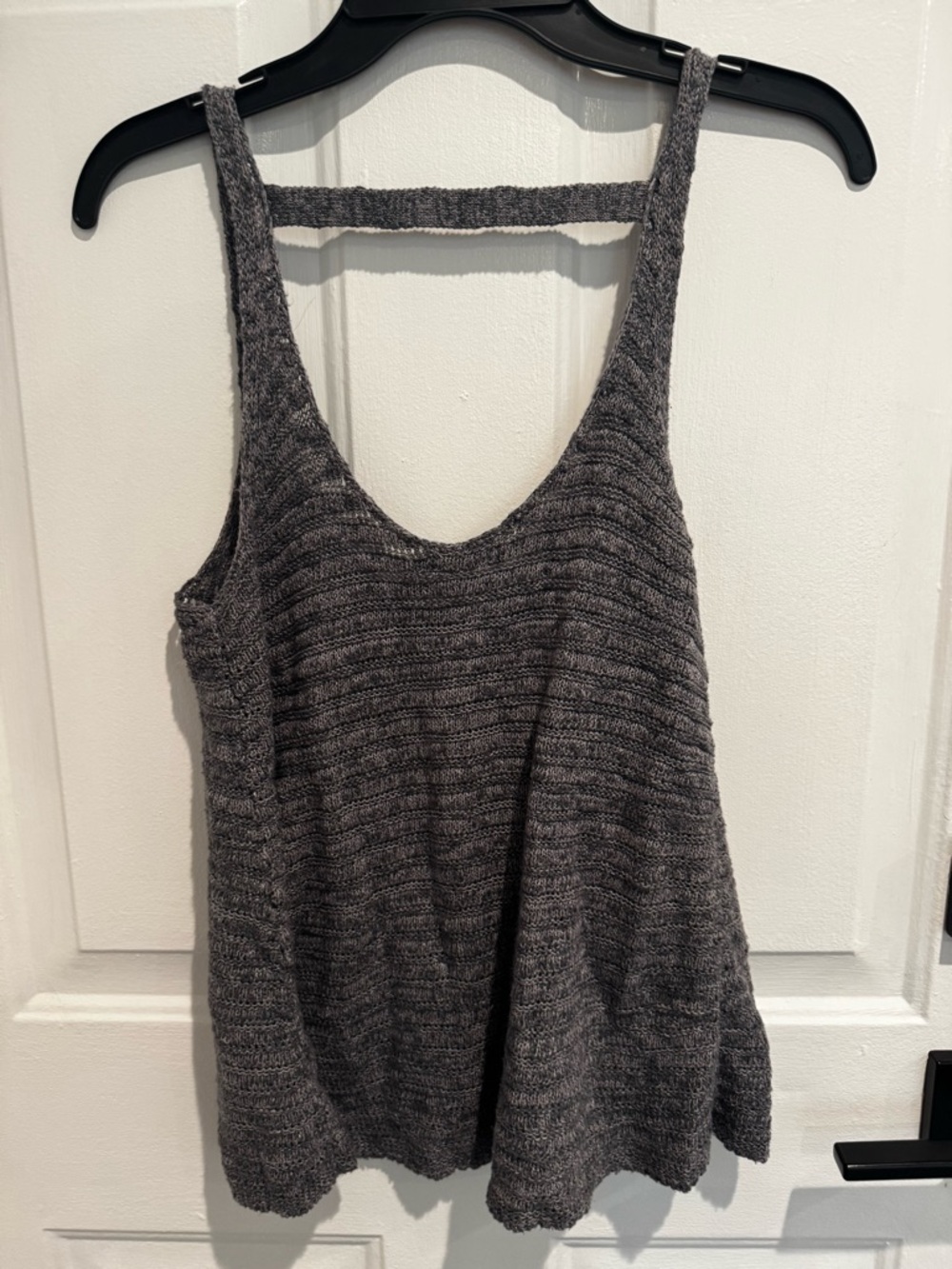 American Eagle Outfitters Charcoal Knit Tank Top